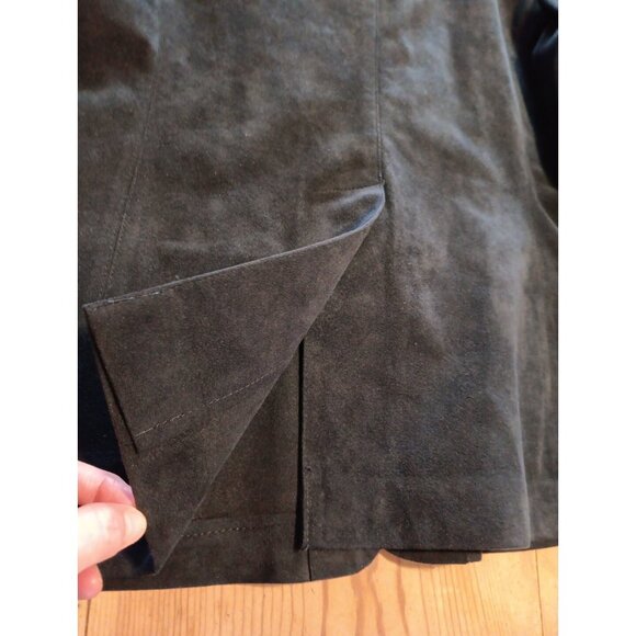 Vtg Vera Maxwell Original Womens S Skinner Ultra Suede Blazer Black Academia - Picture 5 of 6